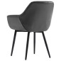 vidaXL Silla de comedor de cuero sintético gris vidaXL Silla de comedor de cuero sintético gris