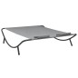vidaXL Tumbona doble de exterior de tela gris antracita vidaXL Tumbona doble de exterior de tela gris antracita