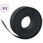 vidaXL Borduras de jardín 3 uds polietileno negro 10 m 15 cm vidaXL Borduras de jardín 3 uds polietileno negro 10 m 15 cm