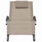 vidaXL Tumbona con cojín textilene color gris topo