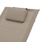 vidaXL Tumbona con cojín textilene color gris topo