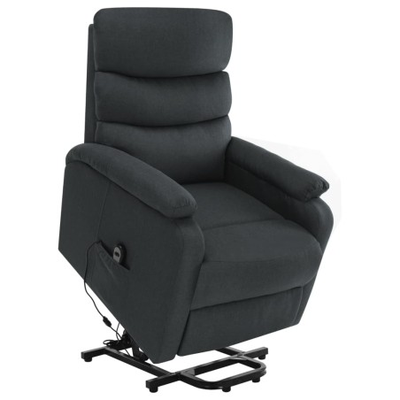 vidaXL Sillón de masaje elevable tela gris oscuro