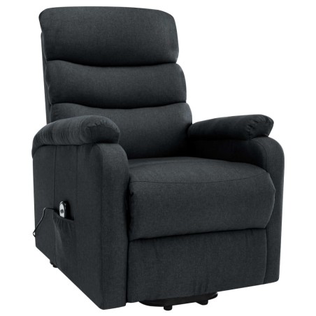vidaXL Sillón de masaje elevable tela gris oscuro