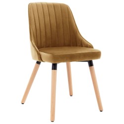 vidaXL Sillas de comedor 2 unidades terciopelo marrón