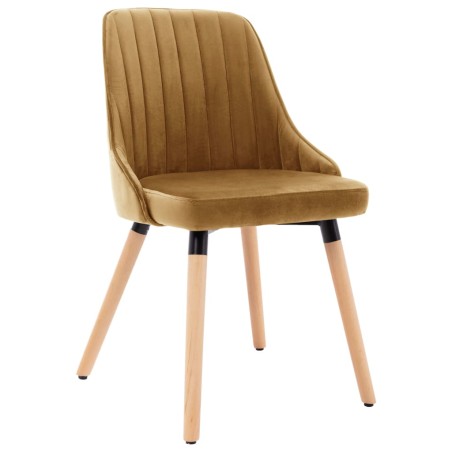 vidaXL Sillas de comedor 2 unidades terciopelo marrón