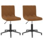 vidaXL Sillas de comedor giratorias 2 unidades terciopelo marrón vidaXL Sillas de comedor giratorias 2 unidades terciopelo marrón