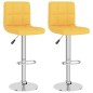 vidaXL Taburetes de cocina 2 unidades tela amarillo mostaza vidaXL Taburetes de cocina 2 unidades tela amarillo mostaza