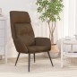 vidaXL Sillón de relax de piel de ante sintética marrón