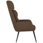 vidaXL Sillón de relax de piel de ante sintética marrón
