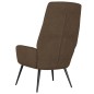 vidaXL Sillón de relax de piel de ante sintética marrón