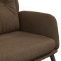 vidaXL Sillón de relax de piel de ante sintética marrón