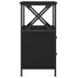 vidaXL Mesita de noche madera contrachapada negra 34x35,5x70 cm vidaXL Mesita de noche madera contrachapada negra 34x35,5x70 cm