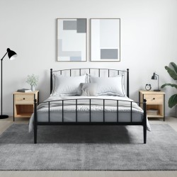 vidaXL Mesitas noche 2 uds madera ingeniería roble Sonoma 40x42x50 cm