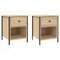 vidaXL Mesitas noche 2 uds madera ingeniería roble Sonoma 40x42x50 cm vidaXL Mesitas noche 2 uds madera ingeniería roble Sonoma 40x42x50 cm