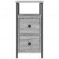 vidaXL Mesitas noche 2 uds madera ingeniería gris Sonoma 30x60x60 cm vidaXL Mesitas noche 2 uds madera ingeniería gris Sonoma 30x60x60 cm