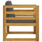 vidaXL Silla de jardín con cojines gris oscuro madera maciza acacia vidaXL Silla de jardín con cojines gris oscuro madera maciza acacia