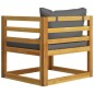 vidaXL Silla de jardín con cojines gris oscuro madera maciza acacia vidaXL Silla de jardín con cojines gris oscuro madera maciza acacia
