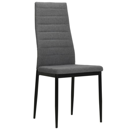 vidaXL Sillas de comedor 2 unidades tela gris claro