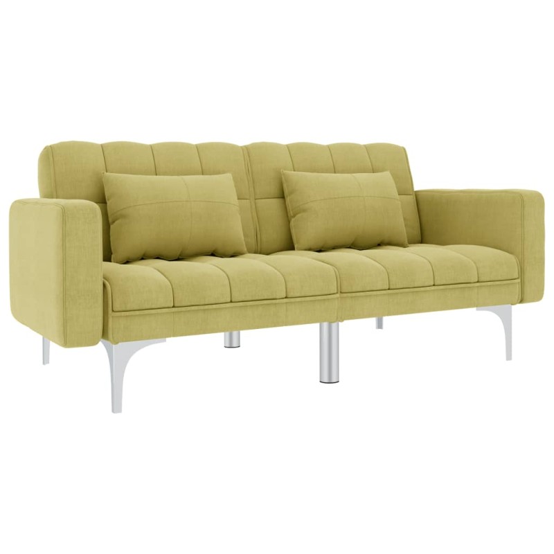 vidaXL Sofá cama de tela verde vidaXL Sofá cama de tela verde