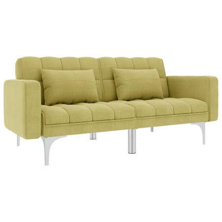 vidaXL Sofá cama de tela verde