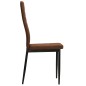 vidaXL Sillas de comedor 2 unidades tela marrón vidaXL Sillas de comedor 2 unidades tela marrón