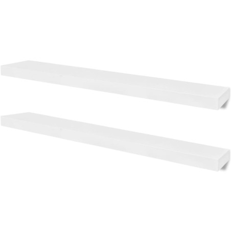 vidaXL Estantes de pared 4 unidades blanco 100 cm