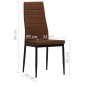 vidaXL Sillas de comedor 2 unidades tela marrón vidaXL Sillas de comedor 2 unidades tela marrón