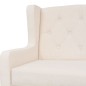 vidaXL Sofá de 3 plazas de tela color blanco crema vidaXL Sofá de 3 plazas de tela color blanco crema