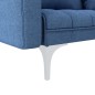 vidaXL Sofá cama de tela azul vidaXL Sofá cama de tela azul