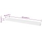vidaXL Estantes de pared 4 unidades blanco 100 cm vidaXL Estantes de pared 4 unidades blanco 100 cm