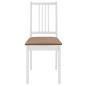 vidaXL Sillas de comedor con cojines 2 unidades madera maciza blancas vidaXL Sillas de comedor con cojines 2 unidades madera maciza blancas