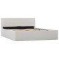 vidaXL Cama canapé hidráulica cuero sintético blanco 140x200 cm vidaXL Cama canapé hidráulica cuero sintético blanco 140x200 cm