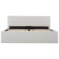 vidaXL Cama canapé hidráulica cuero sintético blanco 140x200 cm vidaXL Cama canapé hidráulica cuero sintético blanco 140x200 cm