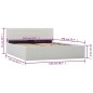 vidaXL Cama canapé hidráulica cuero sintético blanco 140x200 cm vidaXL Cama canapé hidráulica cuero sintético blanco 140x200 cm
