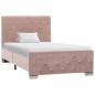 vidaXL Estructura de cama de terciopelo rosa 90x200 cm vidaXL Estructura de cama de terciopelo rosa 90x200 cm