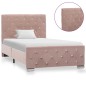 vidaXL Estructura de cama de terciopelo rosa 90x200 cm vidaXL Estructura de cama de terciopelo rosa 90x200 cm