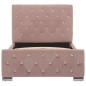 vidaXL Estructura de cama de terciopelo rosa 90x200 cm vidaXL Estructura de cama de terciopelo rosa 90x200 cm