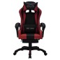 vidaXL Silla gaming luces LED RGB cuero sintético color vino y negro vidaXL Silla gaming luces LED RGB cuero sintético color vino y negro