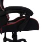 vidaXL Silla gaming luces LED RGB cuero sintético color vino y negro vidaXL Silla gaming luces LED RGB cuero sintético color vino y negro
