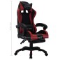 vidaXL Silla gaming luces LED RGB cuero sintético color vino y negro vidaXL Silla gaming luces LED RGB cuero sintético color vino y negro