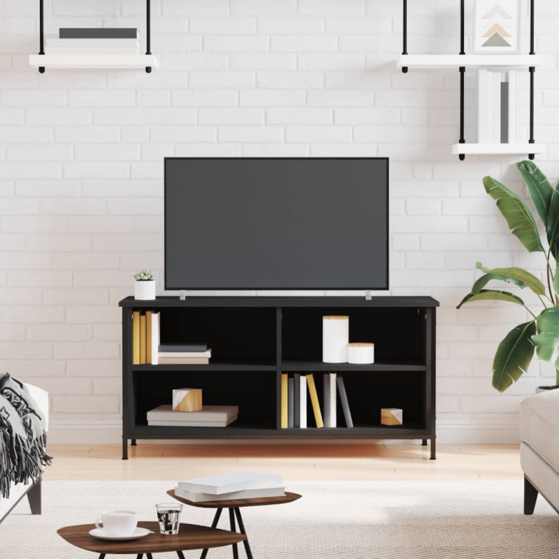 vidaXL Mueble para TV madera contrachapada negro 100x40x50 cm vidaXL Mueble para TV madera contrachapada negro 100x40x50 cm