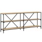 vidaXL Mesa consola hierro madera ingeniería roble Sonoma 180x30x75 cm vidaXL Mesa consola hierro madera ingeniería roble Sonoma 180x30x75 cm