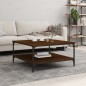 vidaXL Mesa de centro madera de ingeniería marrón roble 80x80x40 cm vidaXL Mesa de centro madera de ingeniería marrón roble 80x80x40 cm