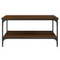 vidaXL Mesa de centro madera de ingeniería marrón roble 80x80x40 cm vidaXL Mesa de centro madera de ingeniería marrón roble 80x80x40 cm