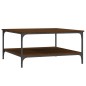 vidaXL Mesa de centro madera de ingeniería marrón roble 80x80x40 cm vidaXL Mesa de centro madera de ingeniería marrón roble 80x80x40 cm