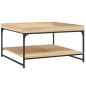 vidaXL Mesa centro madera ingeniería y hierro roble Sonoma 80x80x45 cm vidaXL Mesa centro madera ingeniería y hierro roble Sonoma 80x80x45 cm