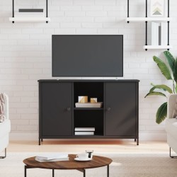 vidaXL Mueble de TV madera de ingeniería negro 100x35x65 cm