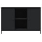 vidaXL Mueble de TV madera de ingeniería negro 100x35x65 cm