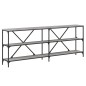 vidaXL Mesa consola hierro y madera ingeniería gris Sonoma 200x30x75cm vidaXL Mesa consola hierro y madera ingeniería gris Sonoma 200x30x75cm