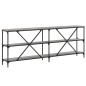 vidaXL Mesa consola hierro y madera ingeniería gris Sonoma 200x30x75cm vidaXL Mesa consola hierro y madera ingeniería gris Sonoma 200x30x75cm
